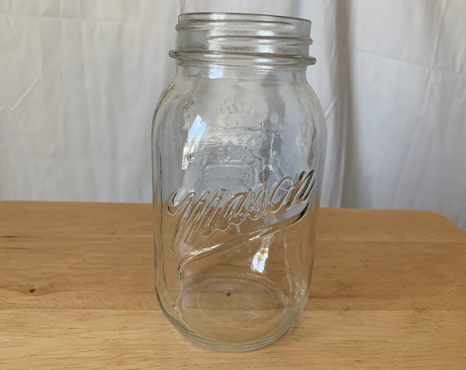 Vintage 1776 - 1976 Mason bicentennial clear 1 quart (4 cup)  mason jar