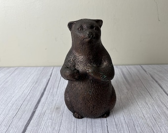 Vintage 1910 - 1925 cast iron "Begging Bear"/ "Mean Standing Bear"