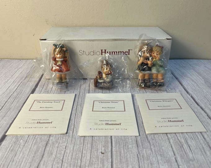 Vintage 1999 Studio Hemmel Berta Hummel 3 piece set with original cards in original box