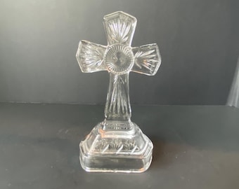 Vintage 7" Lead Crystal Cross
