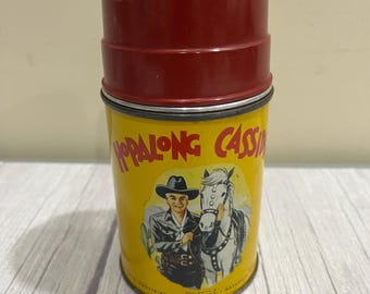 1950's Hop-Along-Cassidy thermos with original cap and top