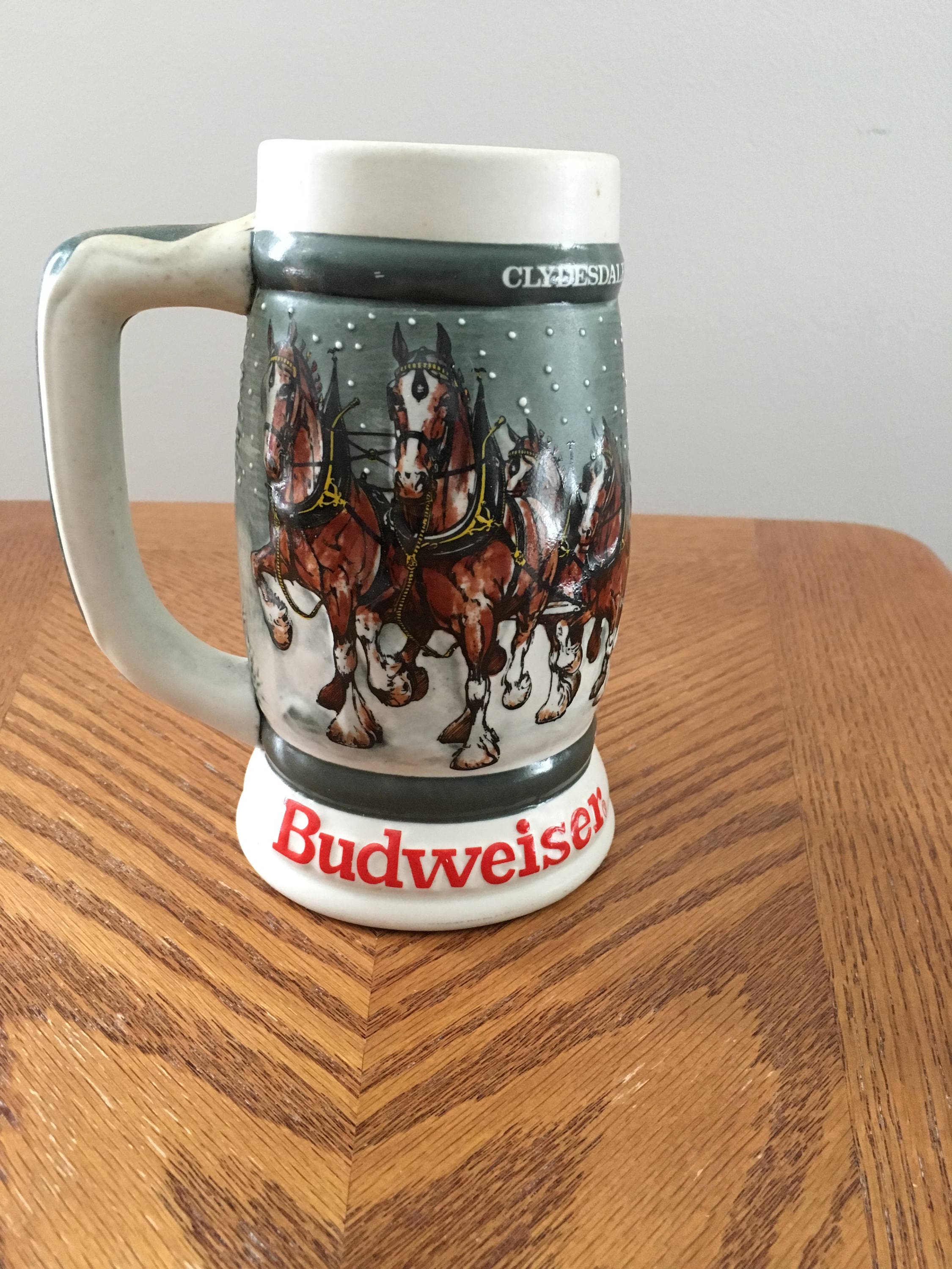Vintage 1982 Budweiser (CS 57) Clydesdale 50th Anniversary beer stein
