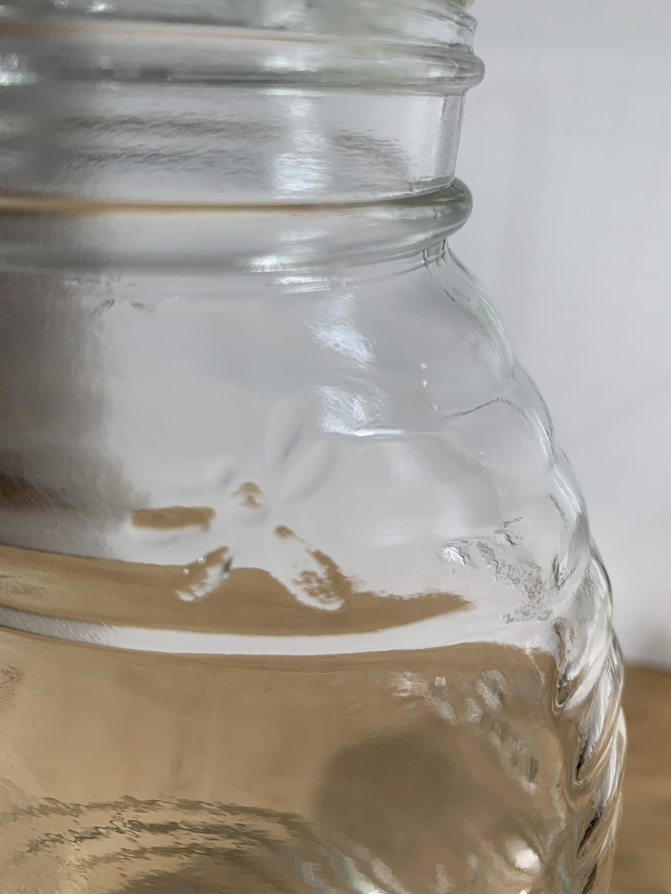 Vintage Presto/Atlas honey clear glass honey jar with measurement lines