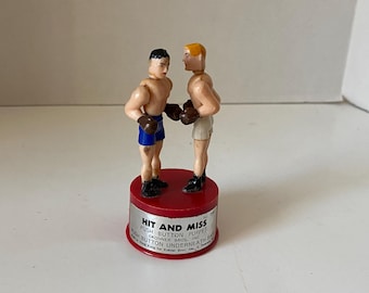 1950s Kohner Bros "Hit N Miss" Push Button Puppet Boxers