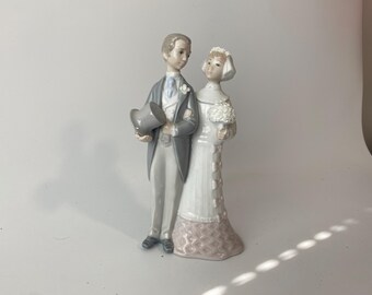 Vintage Lladro "Wedding Day" Porcelain Figurine Bride and Groom #4808 made in Spain Wedding/Anniversary/Cake Topper