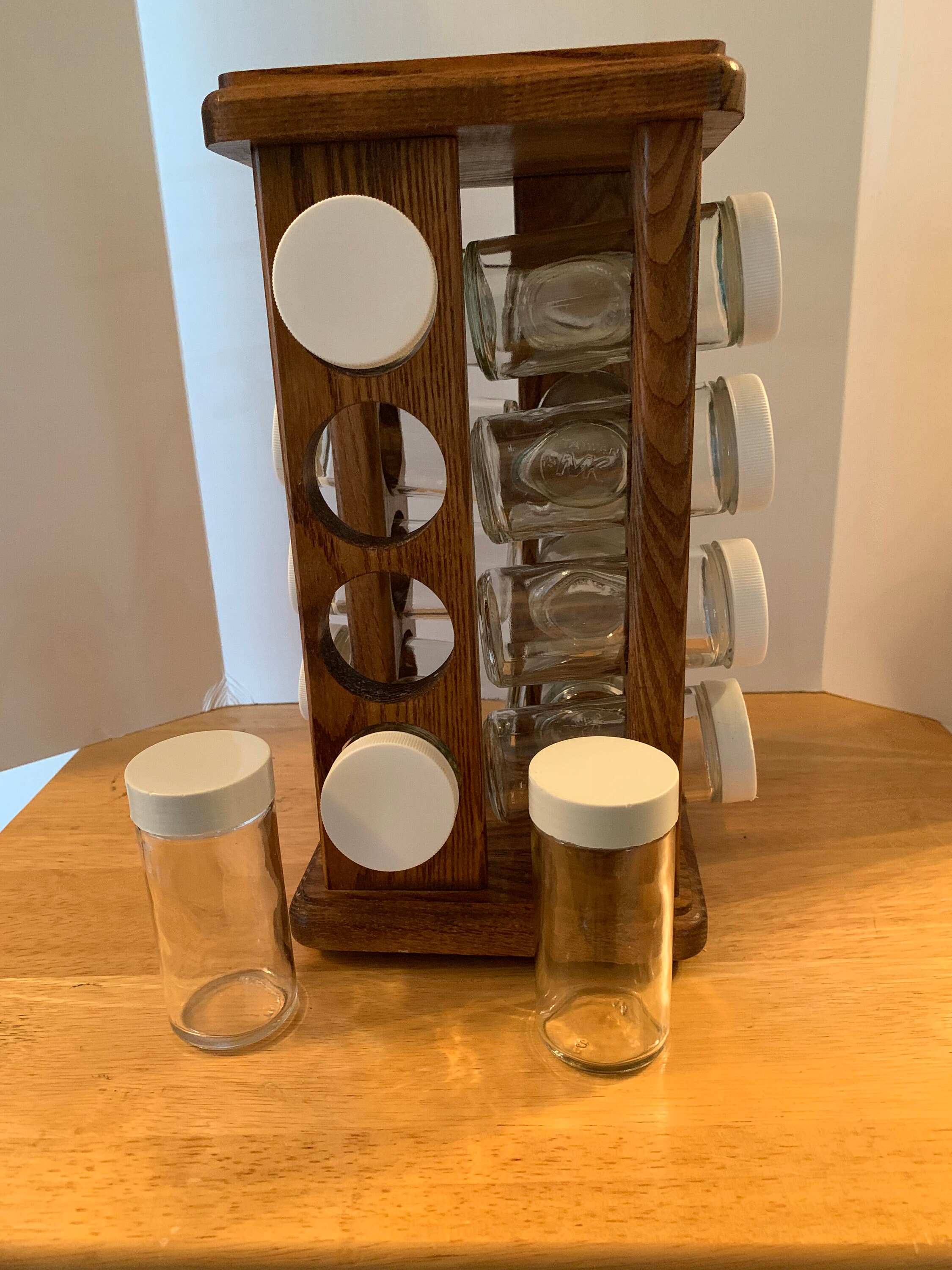 Vintage Cornwall complete 17 piece counter top lazy susan spice rack