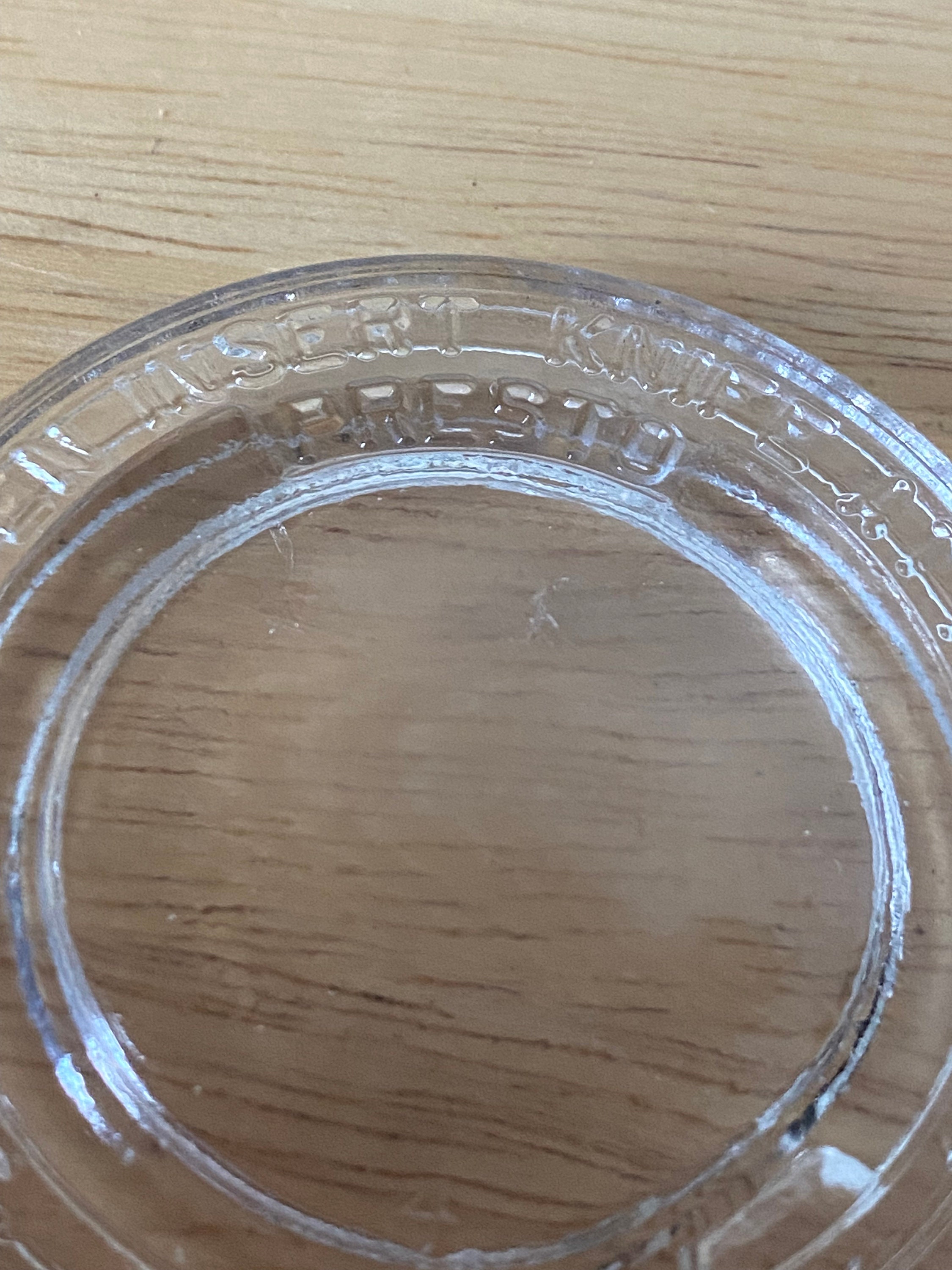 Vintage Presto Glass canning lid insert