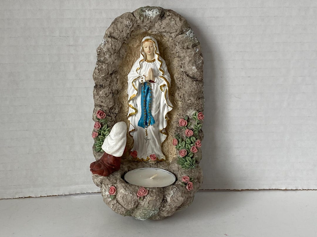 Saint Bernadette Soubirous and Our Lady of Lourdes Religious Statue ...