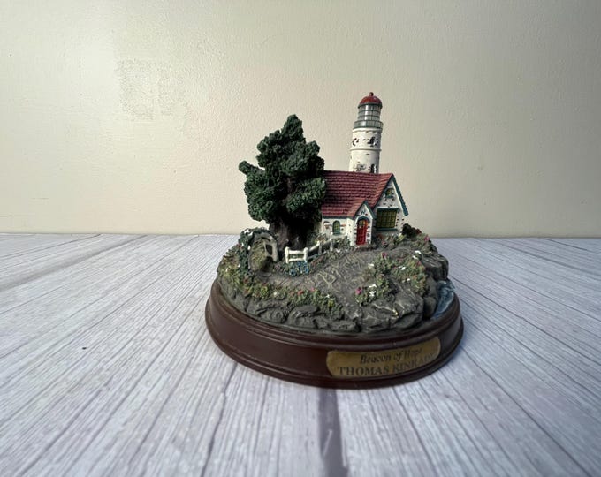Lighted Thomas Kinkade Beacon of Hope lighthouse