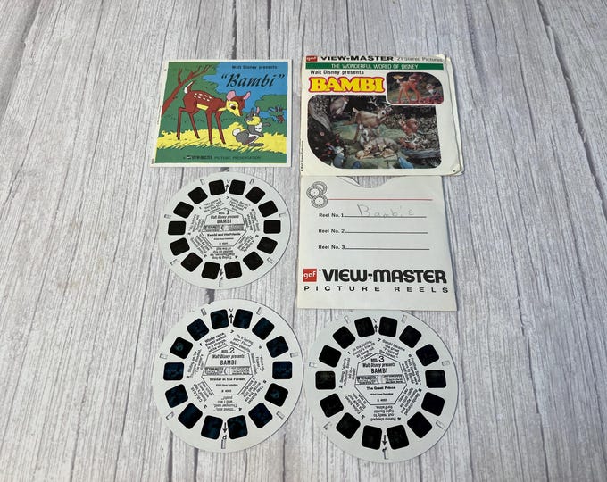 View Master "Bambi" 3 Reel 21 pictures and book B4001 - B4003