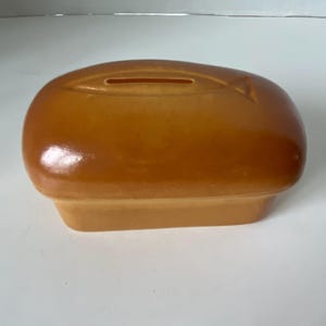 1973 Vintage Love Loaf Offering Bank for Lent or Charity with the Christian ichthys symbol