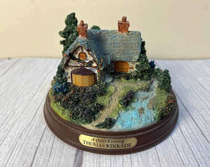 Thomas Kinkade lighted cottage "A Quiet Evening"