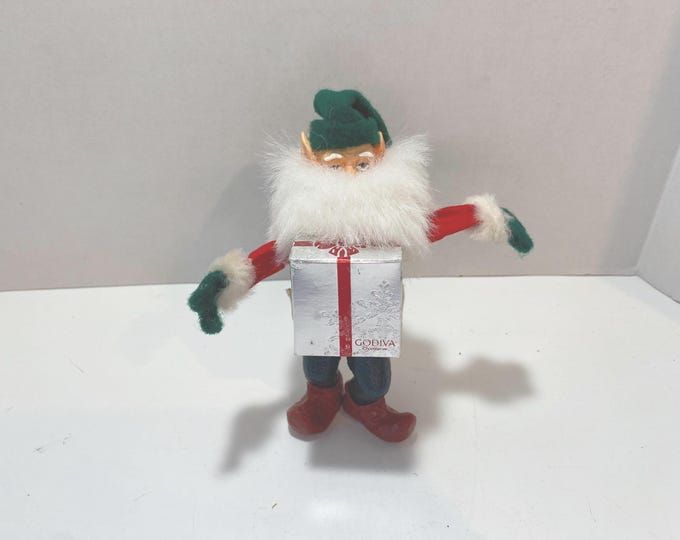 Christmas Elf Pixie with Godiva Box