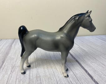 Vintage Lefton H4871 Gray Silver Lefton Saddlebred horse