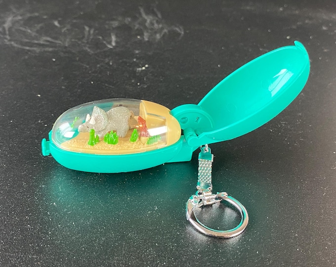 1993 Takara Co. Ltd. Triceratops Moving Pocket Critters Keychain