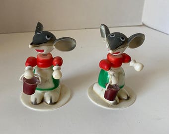 Choice of Vintage Plastic Mouse Nodder Bobble Spring Head Toy figurines