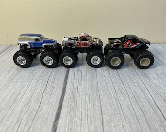Set of 3 Hot Wheel Monster truck vehicles