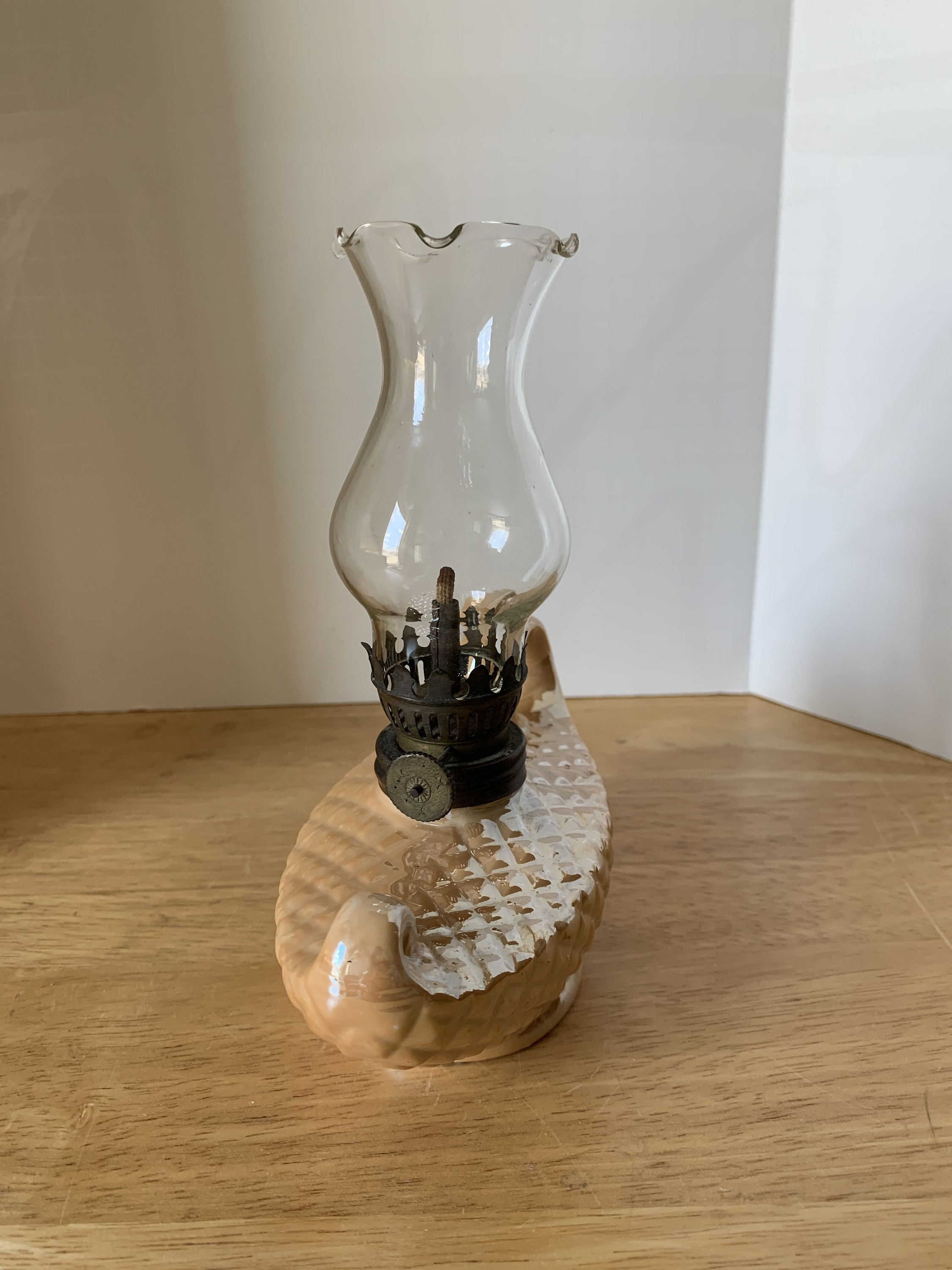 small genie style golden oil lamp