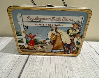 1950's Roy Rogers Dale Even lunchbox and thermos with original cap and top