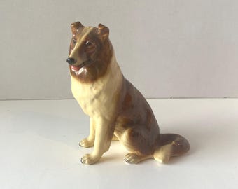 Vintage Mortons Studio Porcelain Ceramic 5 3/4" Collie