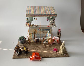 FUN! FUN! FUN!  Vintage 1:12 Scale Day at the Beach Dollhouse set