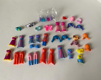 Polly Pocket Magnetic outfits, wigs, hats and hangers