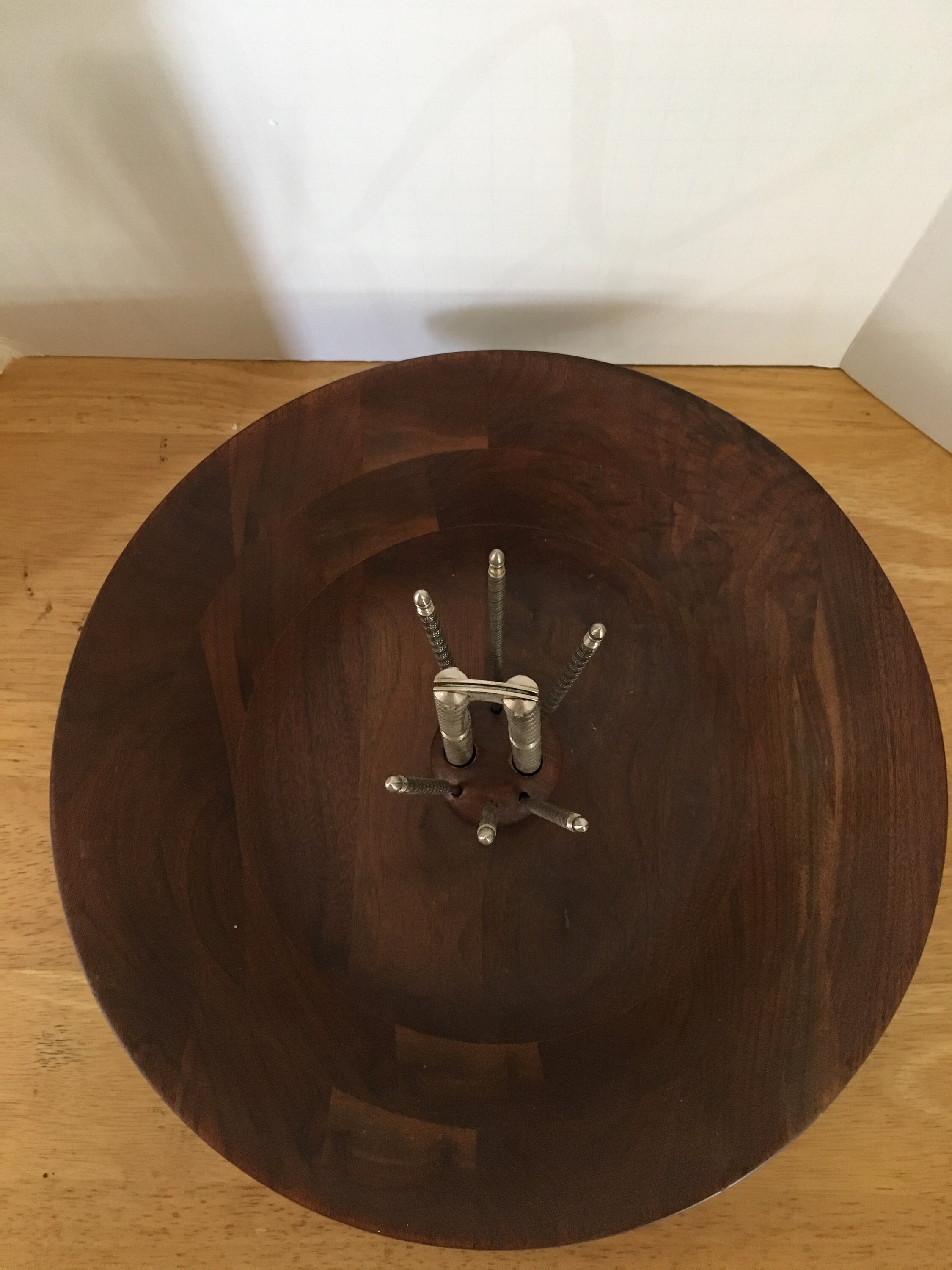 Vintage 8 piece solid Walnut nut bowl set