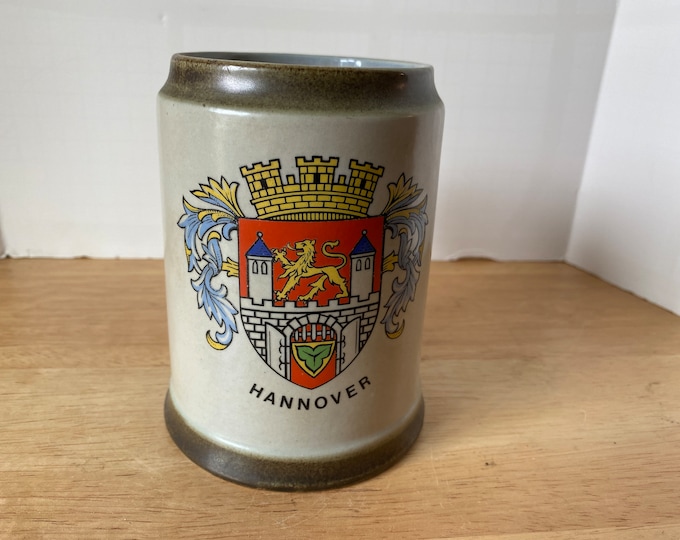 Vintage Marzi Remy German beer stein with Hannover crest