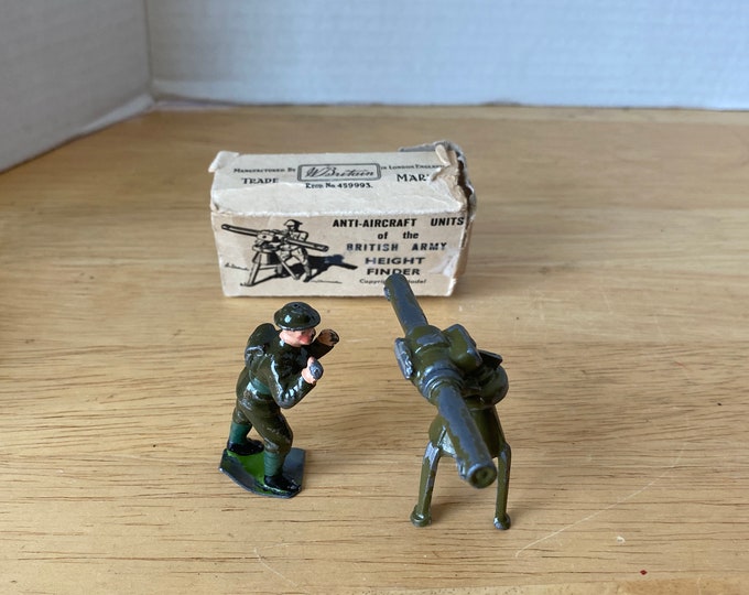 British Army Height Finder Anti-Aircraft Unit Model of UB7 Lead Soldier Made England with original box