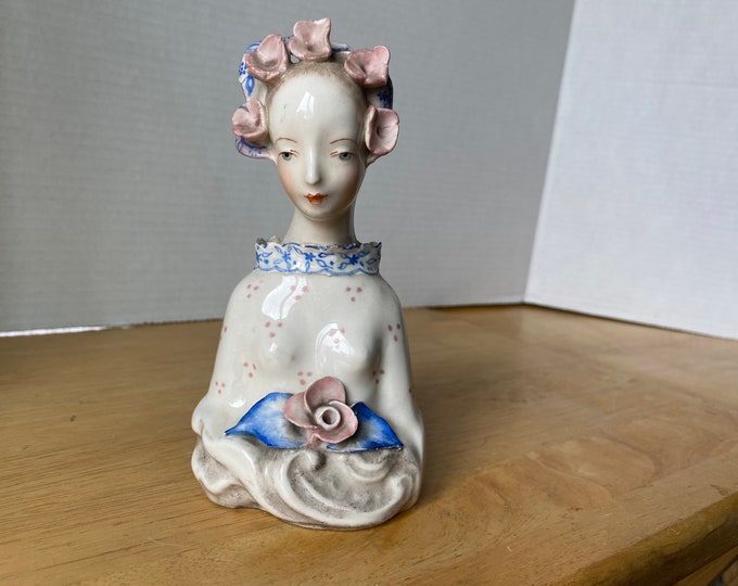 Cordey Cybis Dipped Lace Victorian ceramic Female Bust No. 5010