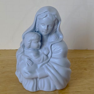 Hermitage Pottery Jade Porcelain Madonna and Baby