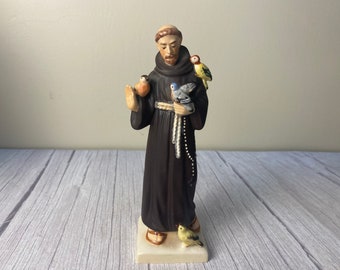 Very Rare TMK 1 Hummel Goebel 10" St. Francis of Assisi  HF 6 Vintage with Birds from W. Germany 1935-1949