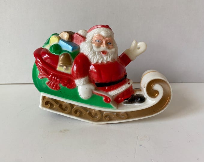 Vintage Santa Claus Friction PushToy Sled