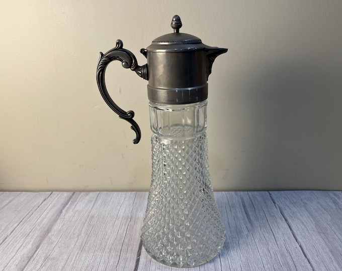 Vintage Eales of Sheffield "1779" claret or water pitcher with internal ice tube