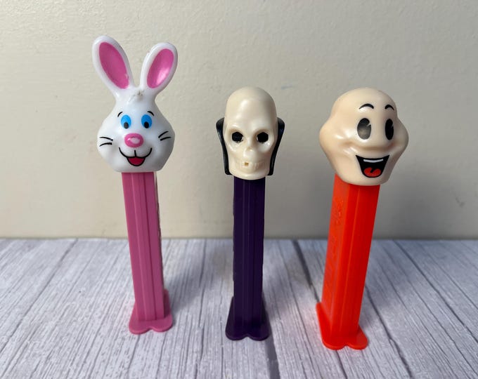 Choice Pez White Rabbit, Dr Skull, Happy Henry Ghost