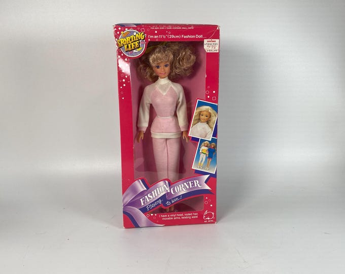 1990s 11 1/2  inch Fashion Corner Sporting Life Doll manufactured by Lucky Industries in Original Box
