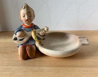 Vintage 6" X 3 1/4" Hummel "Joyful" ashtray # 33 TMK 2