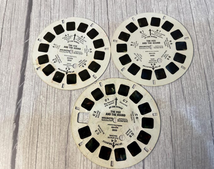 1980 Fox and the Hound view master 3-reel set