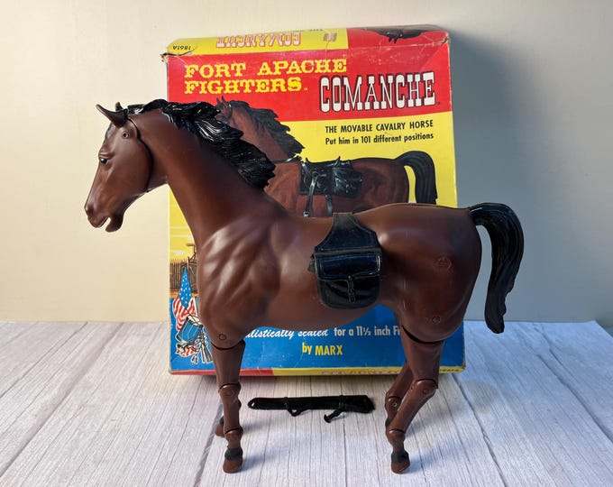 1960's Marx Fort Apache fighter Comanche horse in original box