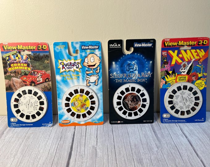 Choice View Master 3 disk set NIP X-Men, Rugrats, Crash dummies, Siegfried & Roy