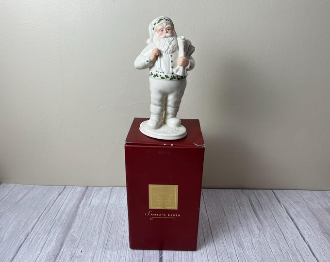 Lenox "Santa's Lists" figurine NIB