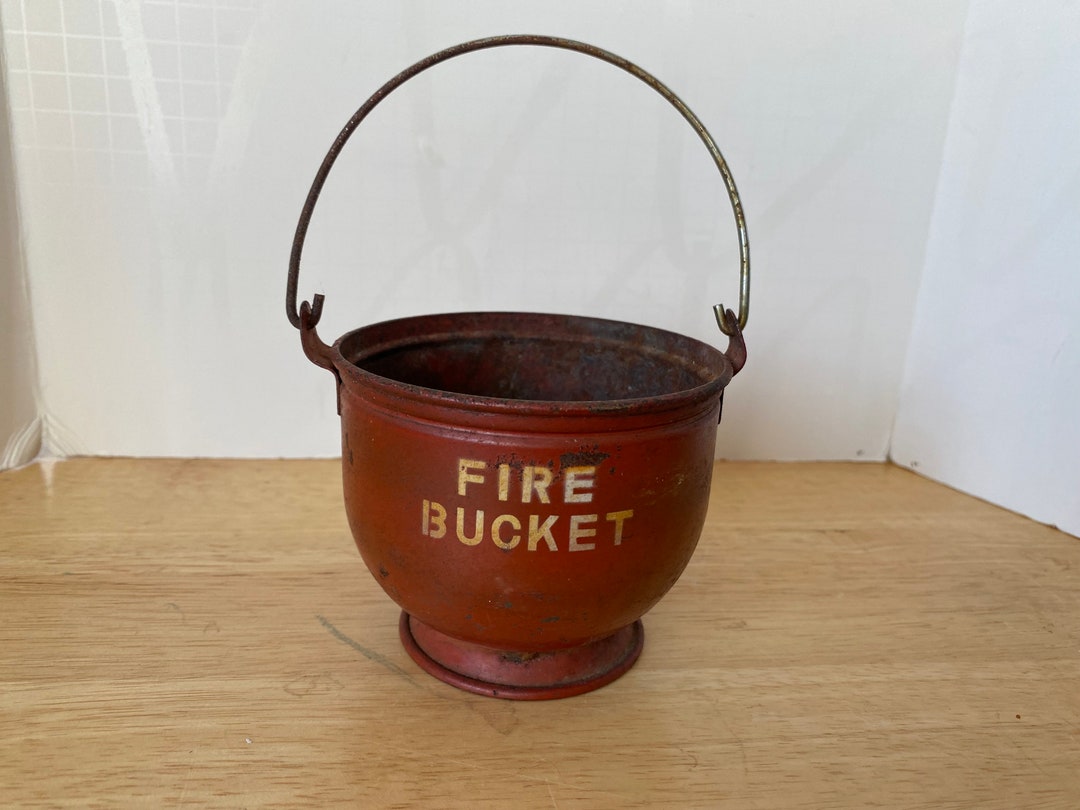 Vintage Cigarette fire Bucket Ashtray Metal Pot With Handle Etsy