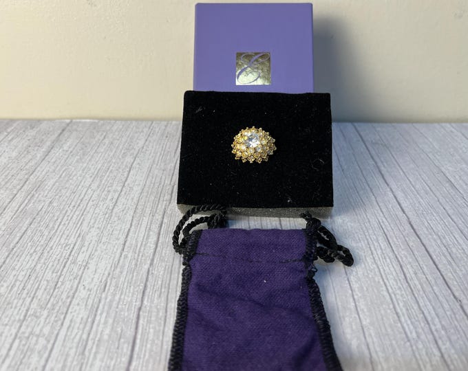 Avon Elizabeth Taylor gold and CZ or crystal chips in original box