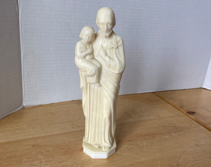 Vintage St. Joseph Plastic Figurine 8" tall