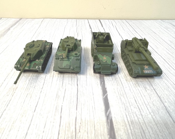 Set of 4 - (3) 1974 and (1) 1983 Hot Wheel Military vehicles
