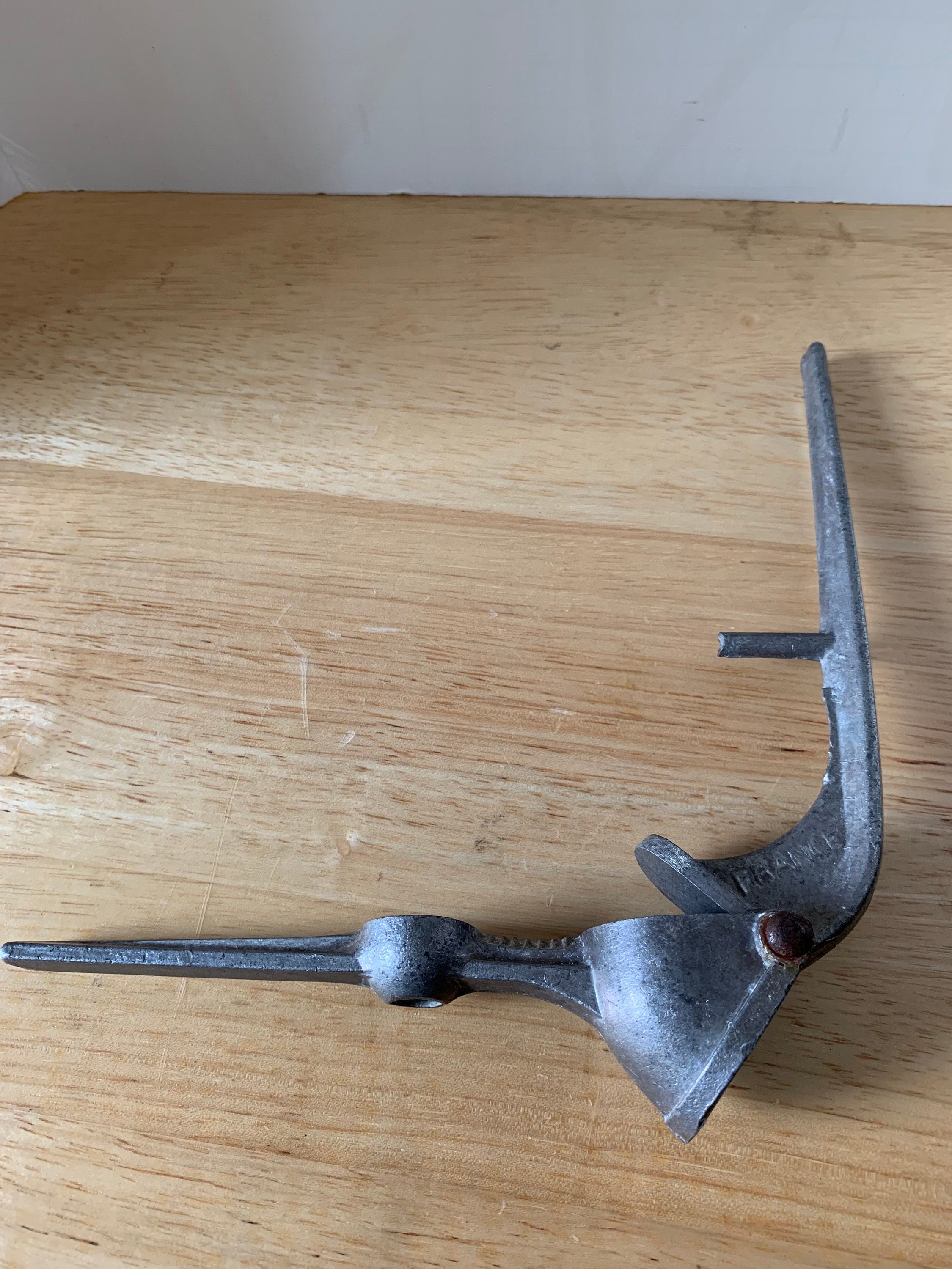 Vintage garlic press olive pitter from France