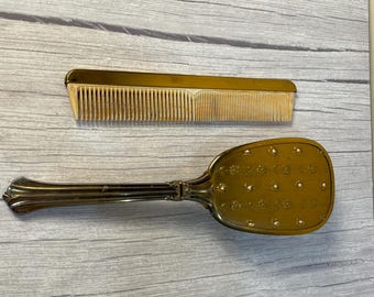 Vintage 20th century comb and brush set