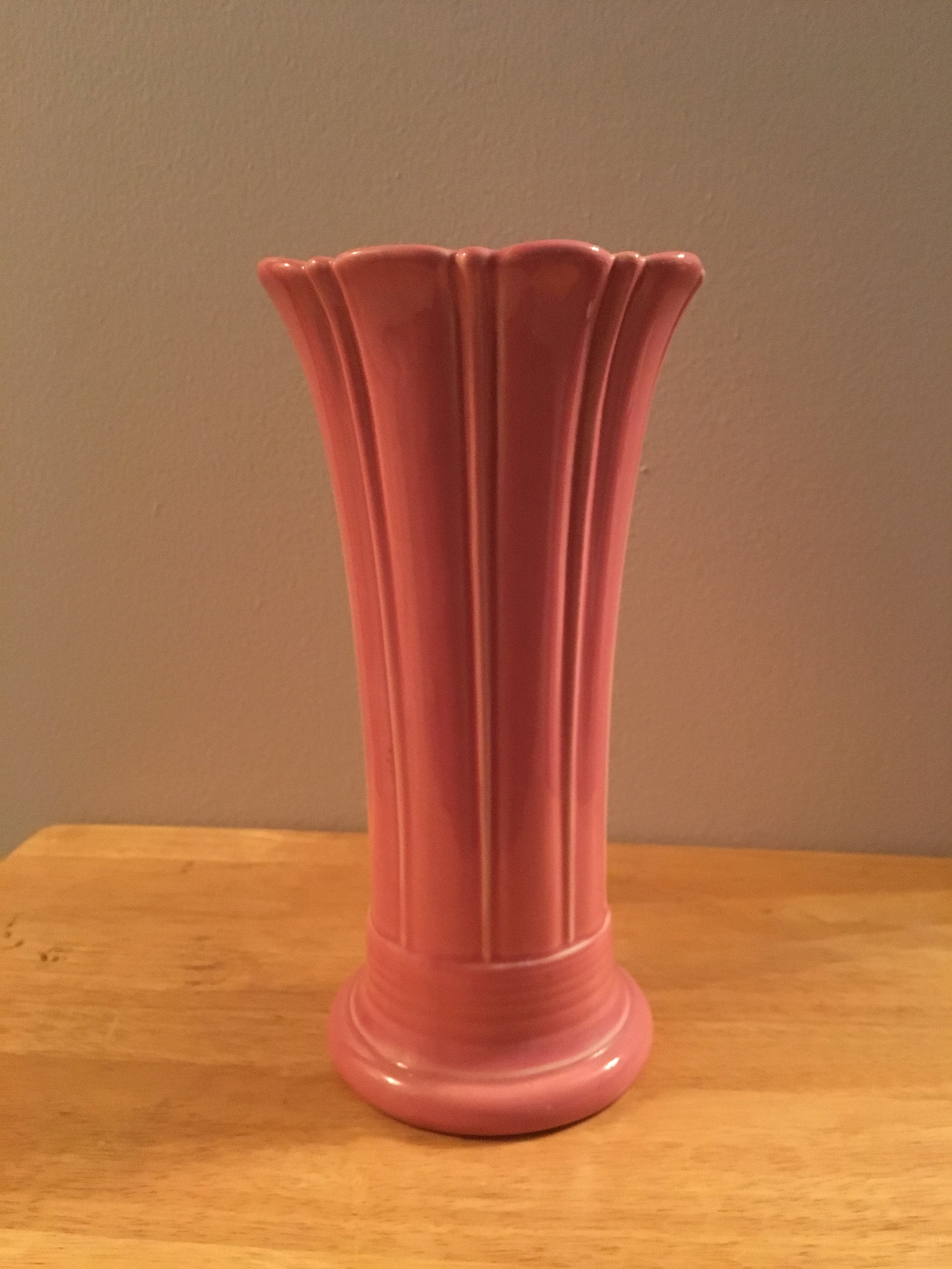 Vintage Fiestaware pink 10 vase
