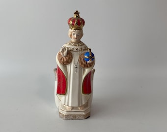 Vintage 1960s Infant Jesus of Prague porcelain ceramic planter by Inarco, Japan
