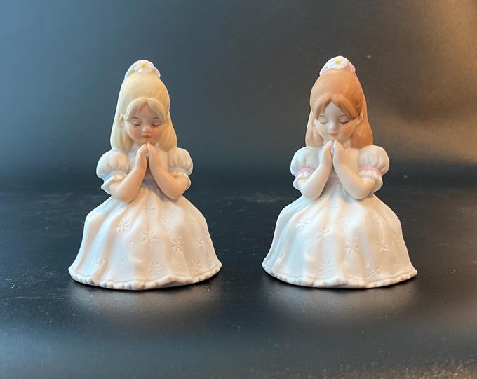 Choice of 1987 Enesco First Communion Porcelain Bisque Girl Figurine or Cake Topper